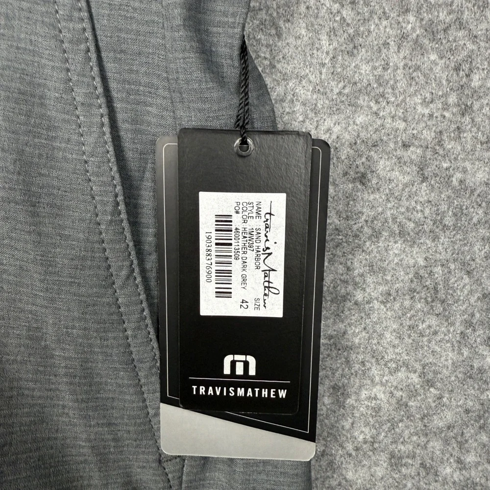 TravisMathew‎ Sand Harbor Golf Shorts Mens 42 Heather Dark Grey 1MW387 NWT